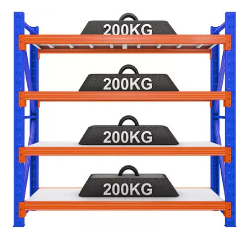 Estante Metálico Rack 200x200x60cm Hasta 800kg