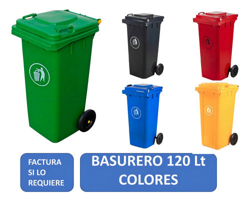 Contenedor De Basura 120 Litros Color Verde