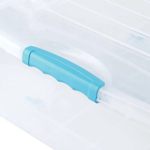 Reyplast Bajo Cama Transparente Broches Azules con Ruedas - imagen 2