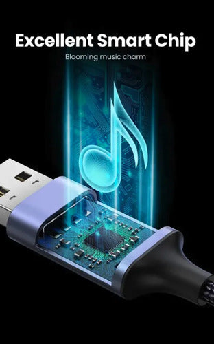 Cable Adaptador 20cm UGREEN Negro con Entrada USB Salida Jac - imagen 4