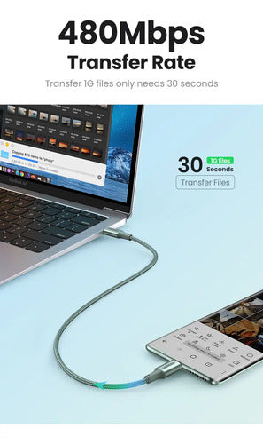 Cable Cargador UGREEN USB-C 100W 2m Negro - imagen 6