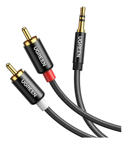 Cable de Audio Plug Estéreo 3.5mm a 2rca M/m 3 Metros Negro UGREEN Av116 - imagen 6