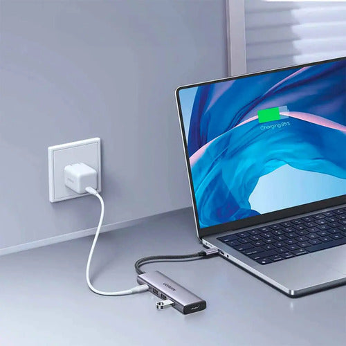 Hub UGREEN 5-en-1 de USB-c a HDMI/usb-a/pd 100w Black 15597 Color Negro - imagen 4