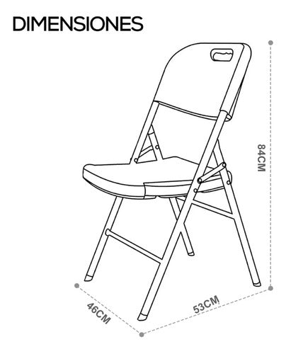 Silla Plegable Plastica Blanca Eventos