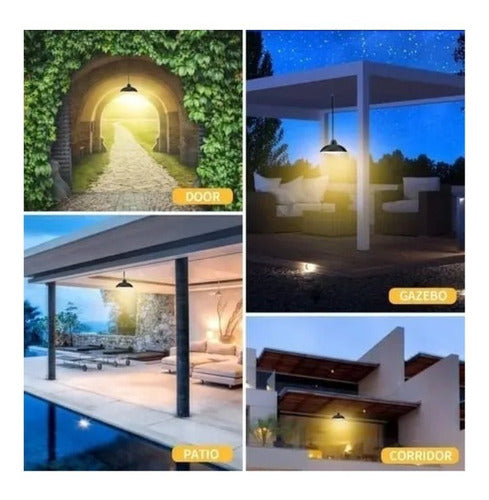 Lampara Led Solar Colgante 120º Con Control 120w