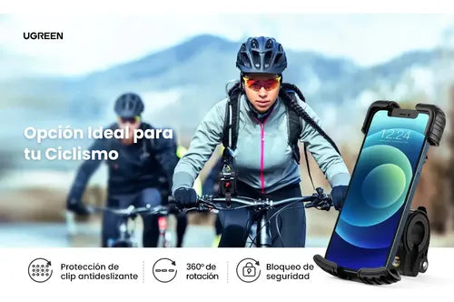 Soporte De Celular Para Manillar De Motocicleta O Bicicleta Ugreen Negro