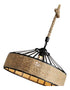 Lampara Colgante 30 Cm Con Cuerda Cáñamo - Metal Rustica Color Negro