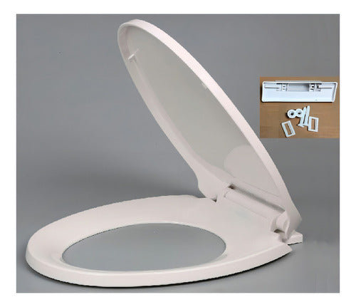 Asiento Y Tapa De Cierre Lento De Wc Blanca Fuscher