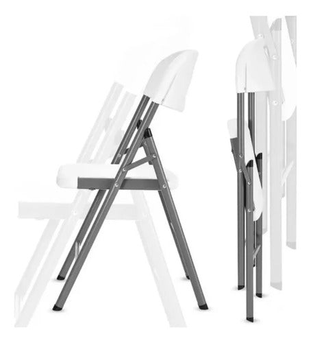 Silla Plegable Plastica Blanca Eventos