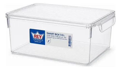 Smart Box 7.4 L con Tapa y Rejilla Transparente Reyplast - imagen 2