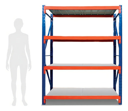 Estante Easyfold Minirack Azul/naranja Brillante.