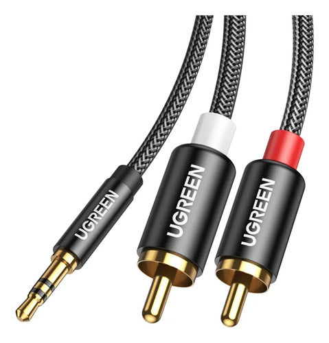 Cable de Audio Plug Estéreo 3.5mm a 2rca M/m 3 Metros Negro UGREEN Av116 - imagen 2
