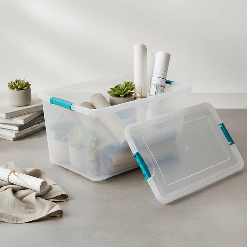 Caja Organizadora Reyplast 38 Litros Transparente Con Ruedas - imagen 9