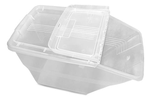 Caja Organizadora De 24 Litros Con Tapa Abatible