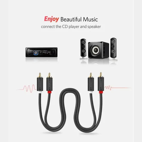 Cable de Audio M/m 2rca/2rca 3m Negro UGREEN Av104 - imagen 2