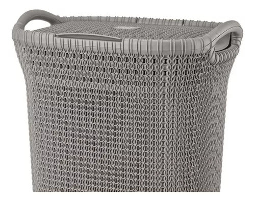 Canasto Para Ropa Rectangular Khipu. Reyplast Khipu. De Plástico X Unidad Color Gris