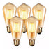 Pack 5 Ampolletas Vintage Led Soquete E27 Luces Vintage Calida