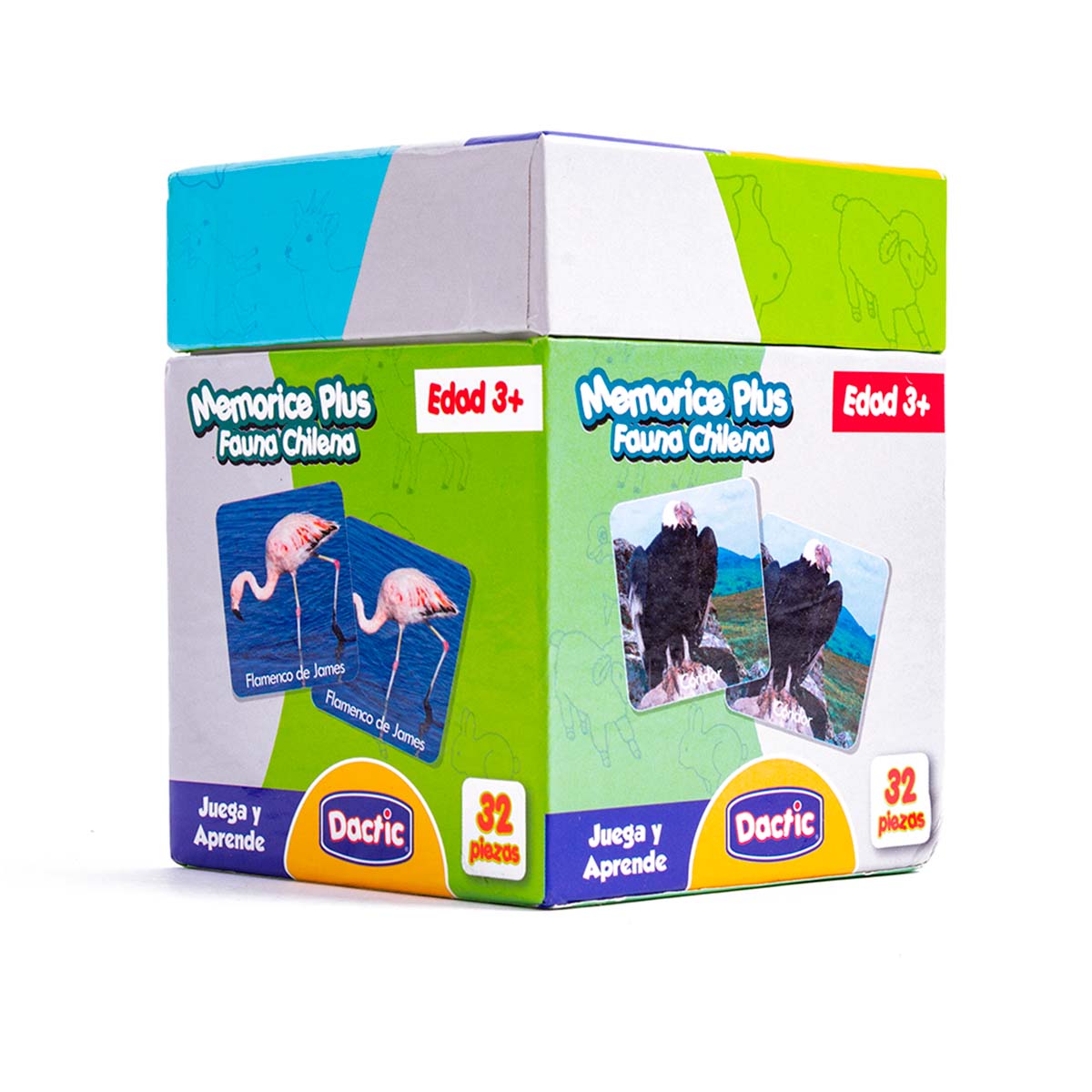 Memorice Plus Fauna Chilena 32 Piezas Dactic