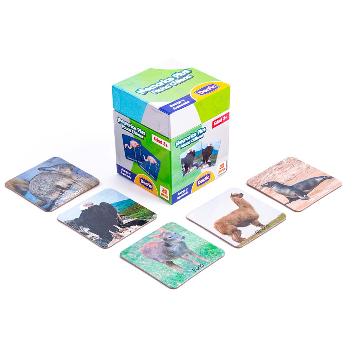 Memorice Plus Fauna Chilena 32 Piezas Dactic