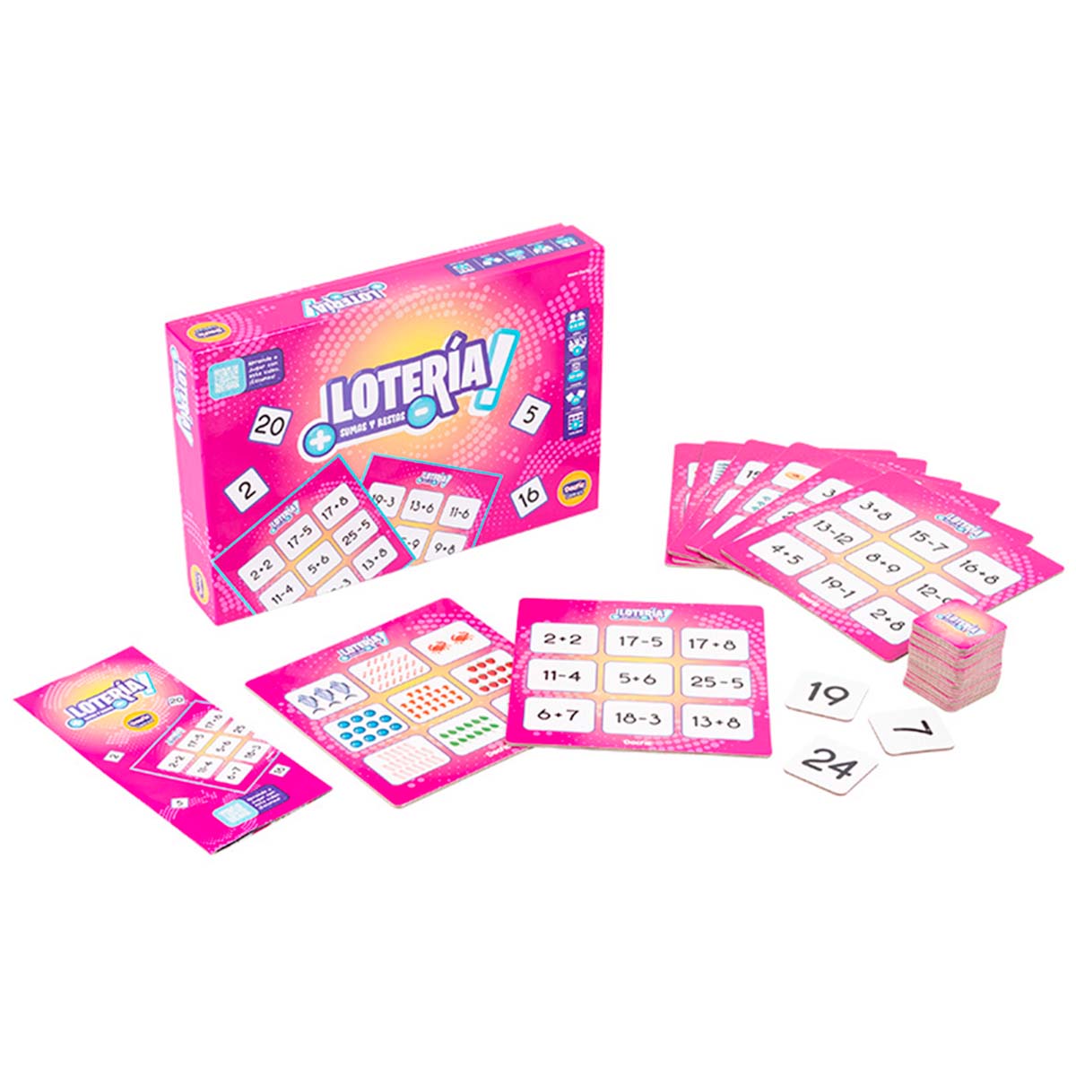 Juego De Mesa. Lotería Sumas Y Restas