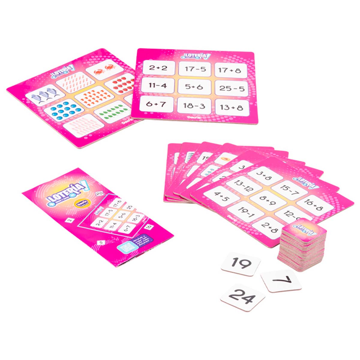 Juego De Mesa. Lotería Sumas Y Restas