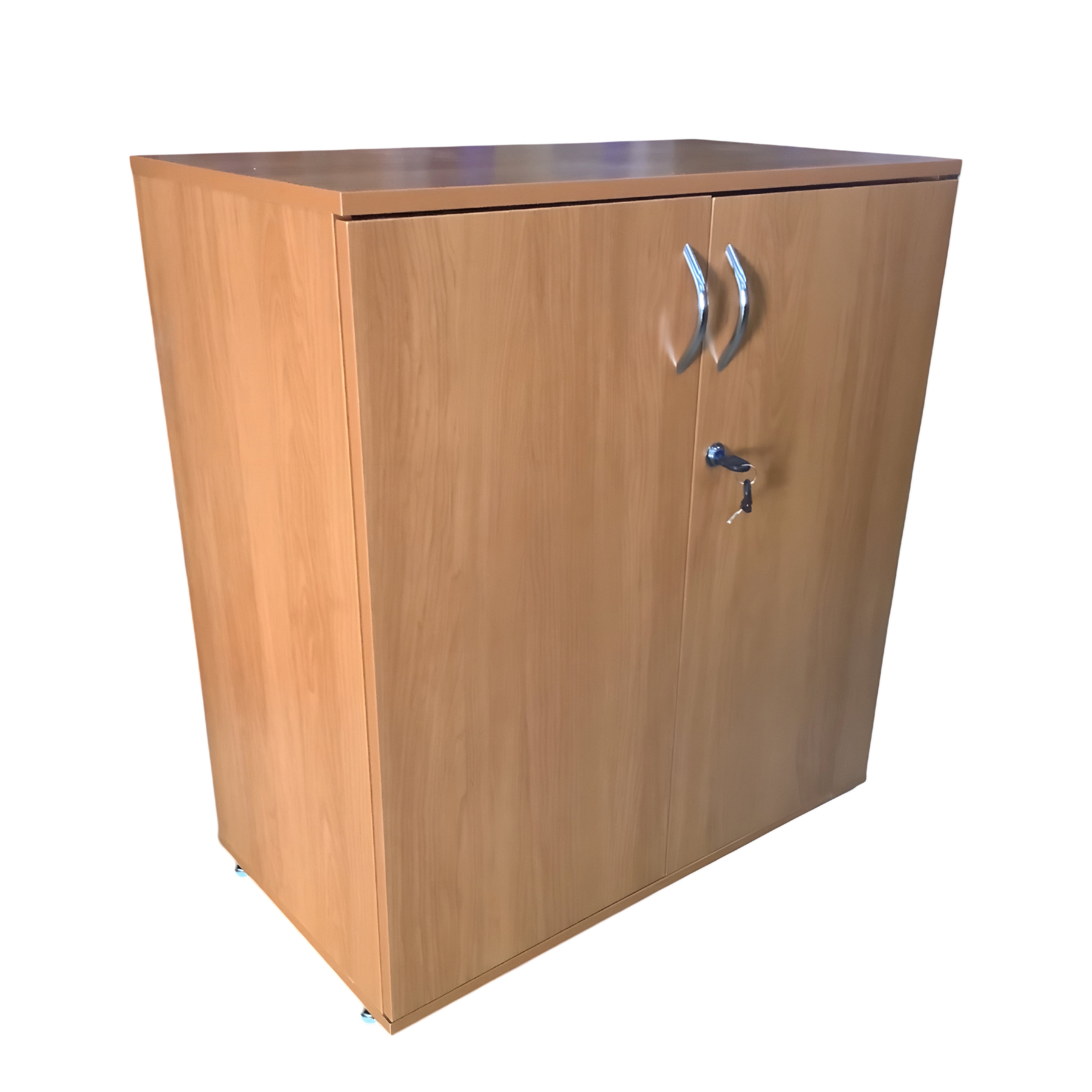Gabinete Base Dos Puertas Color Peral Con Cerradura
