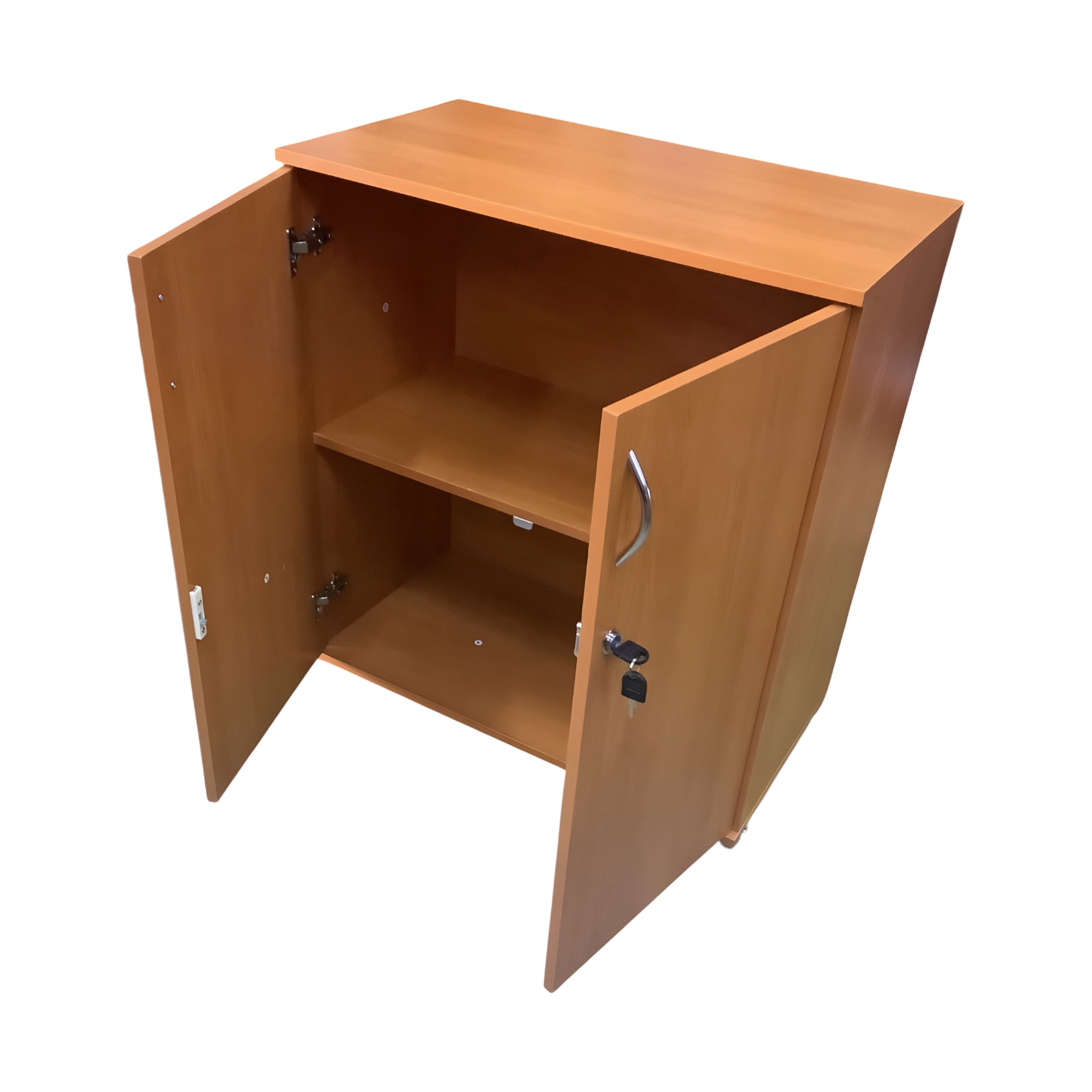 Gabinete Base Dos Puertas Color Peral Con Cerradura