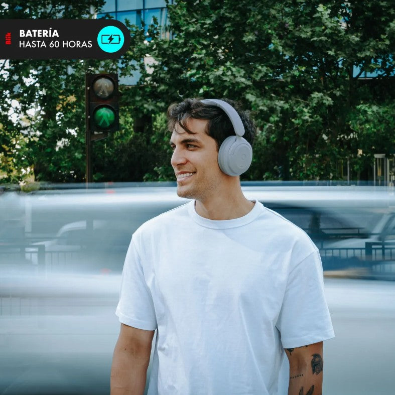 Audífonos Bluetooth Blik Soul900 Cancelación De Ruido 60hrs Gris Gris