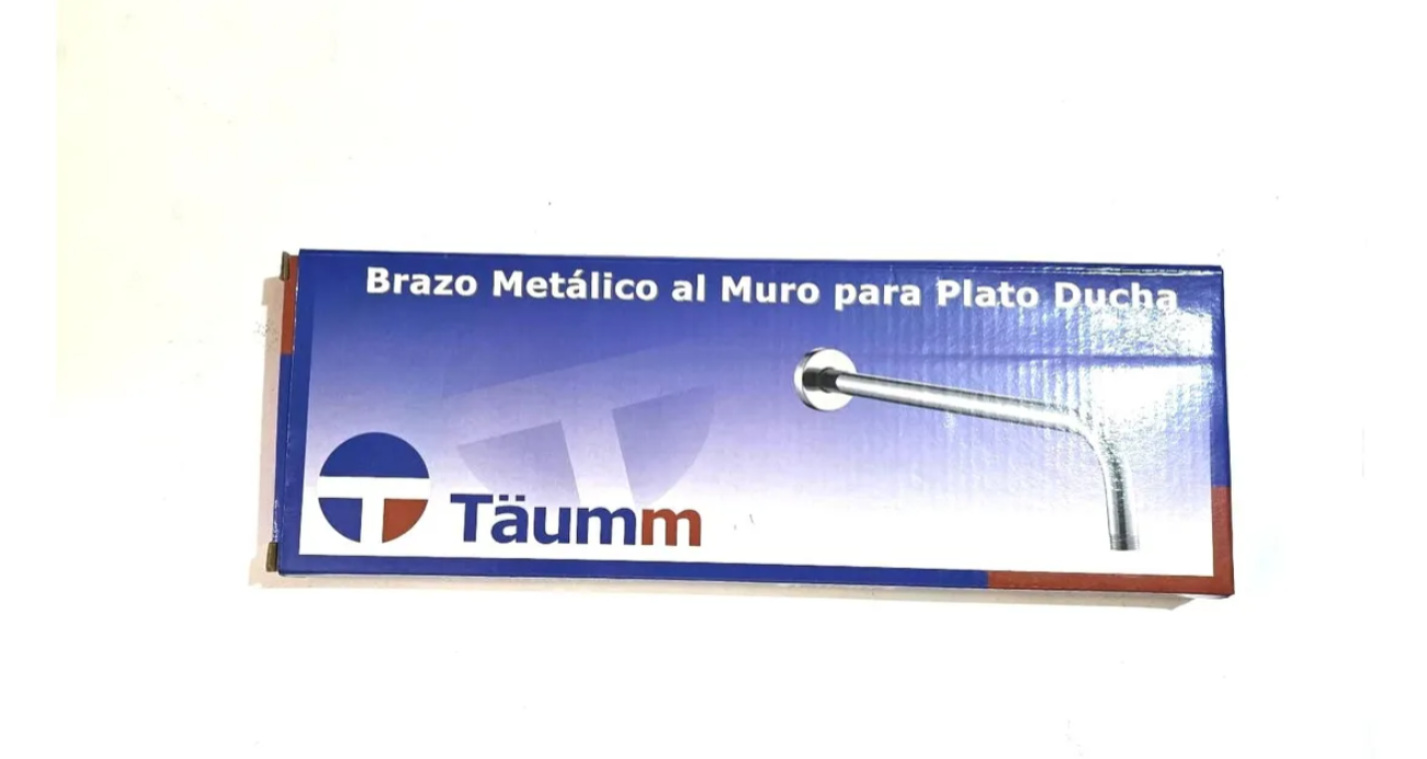 Brazo Metálico Al Muro Para Plato Ducha 30 X 10 Cm Cromado
