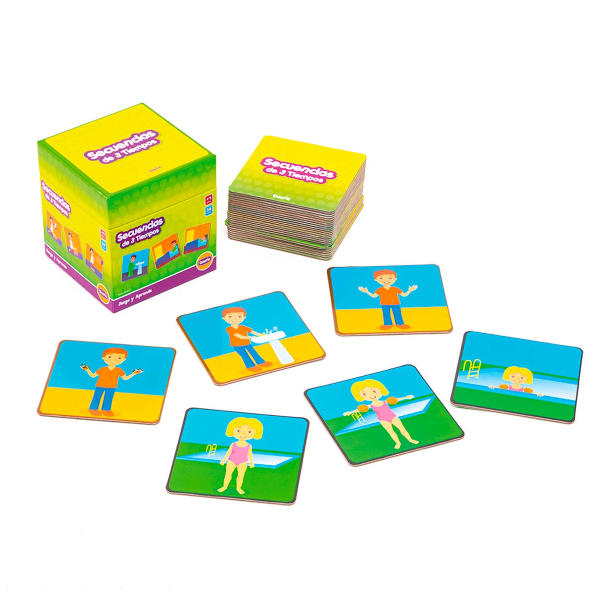 Tarjetas Secuencia Cartón 3 Tiempos Dactic