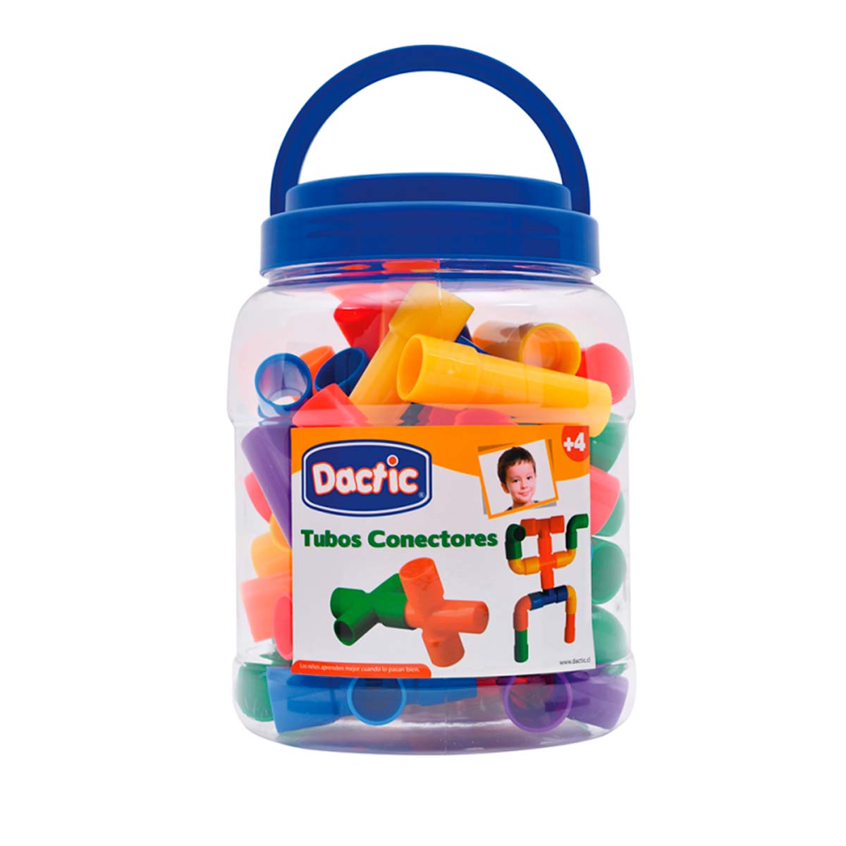 Tubos Conectores 40 Piezas Dactic Coordinación Motriz