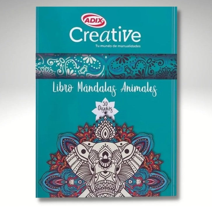 Libro Colorear Mandalas Animales 50 Diseños Adix Creative – Factorynet