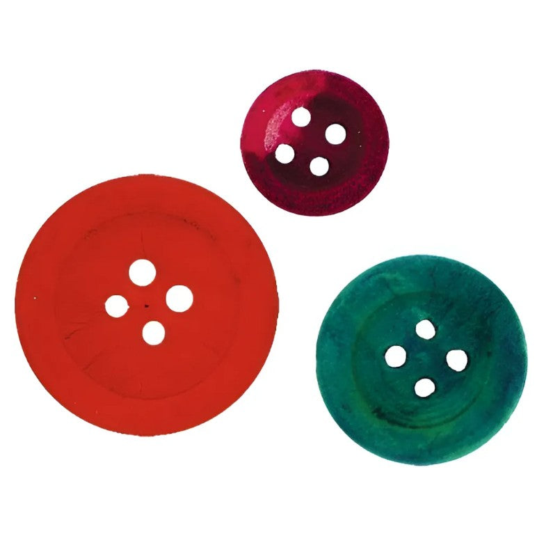 Botones Madera Redondos Pack 30 Unidades Multicolor Creative Adix Manualidades Liso