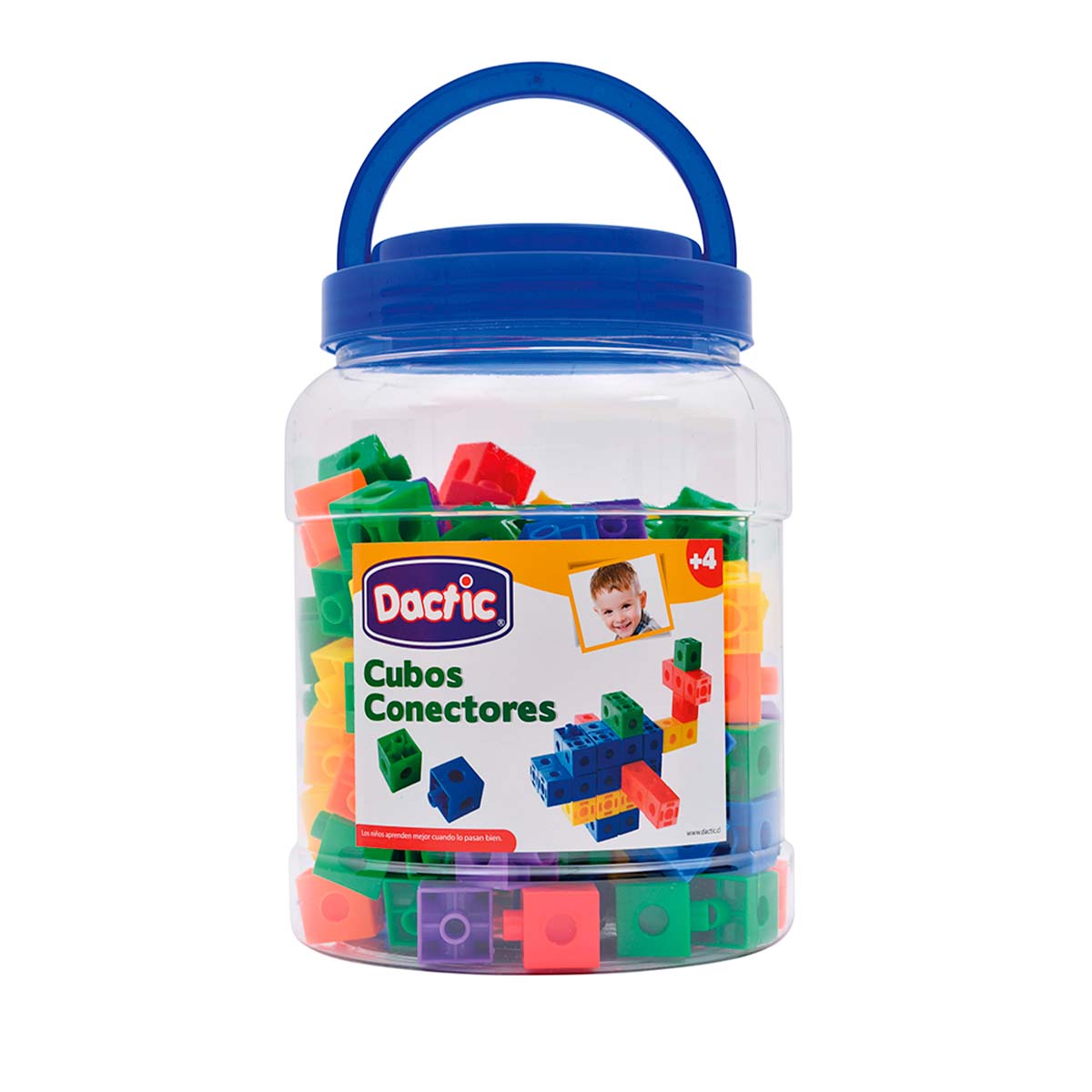 Cubos Conectores Dactic 130 Pcs Construcción Matemática