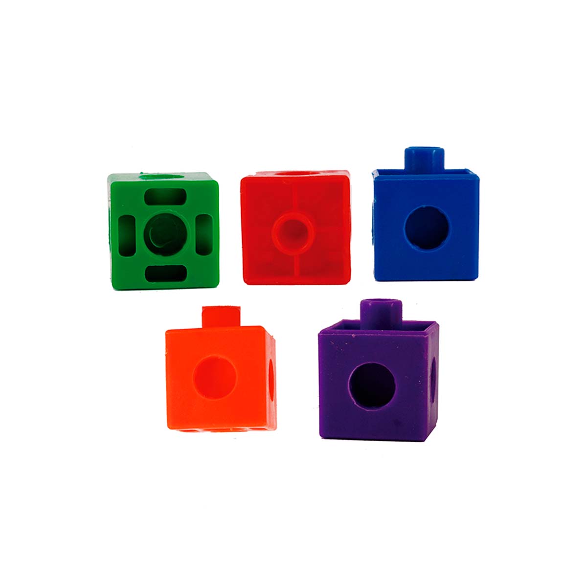 Cubos Conectores Dactic 130 Pcs Construcción Matemática