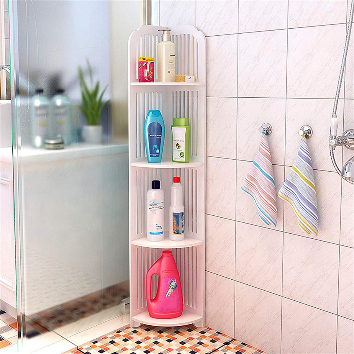 Estante Esquinero De Baño Organizador Esquinero 4 Niveles
