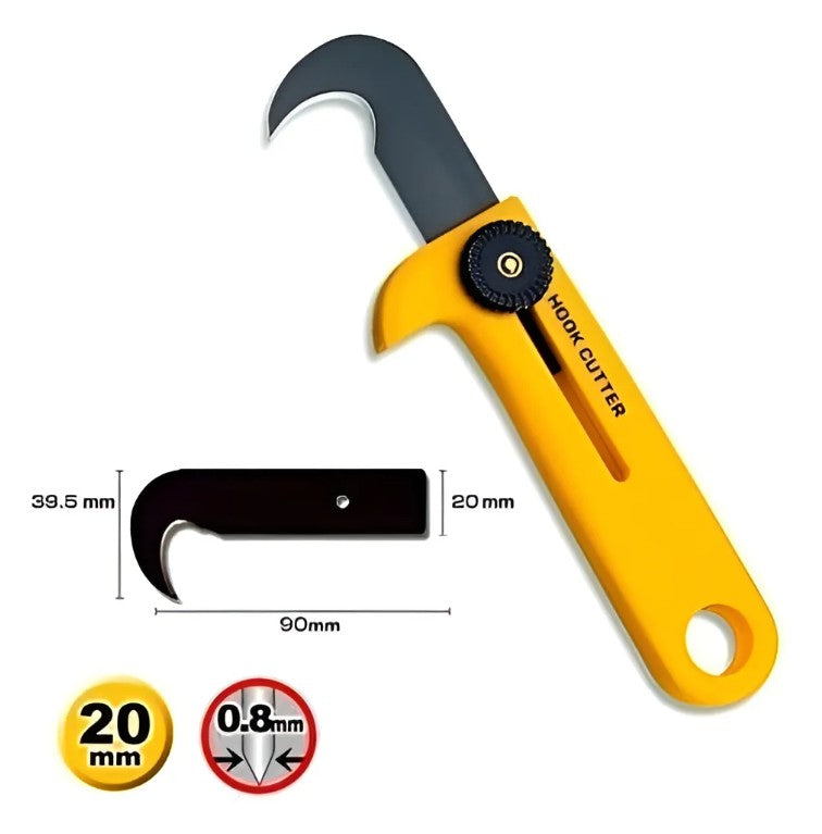 Cuchillo Gancho De Acero Inoxidable Olfa Hok-1 Garfio