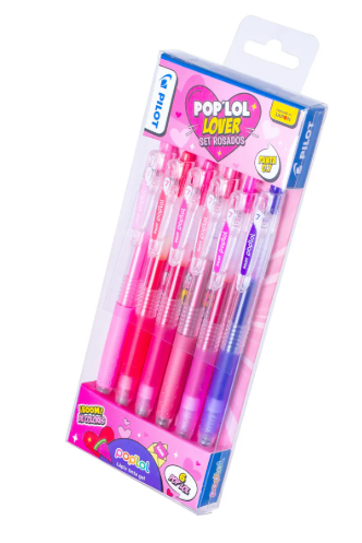 Set Lápices Gel Pop Lol Rosados 6 Un
