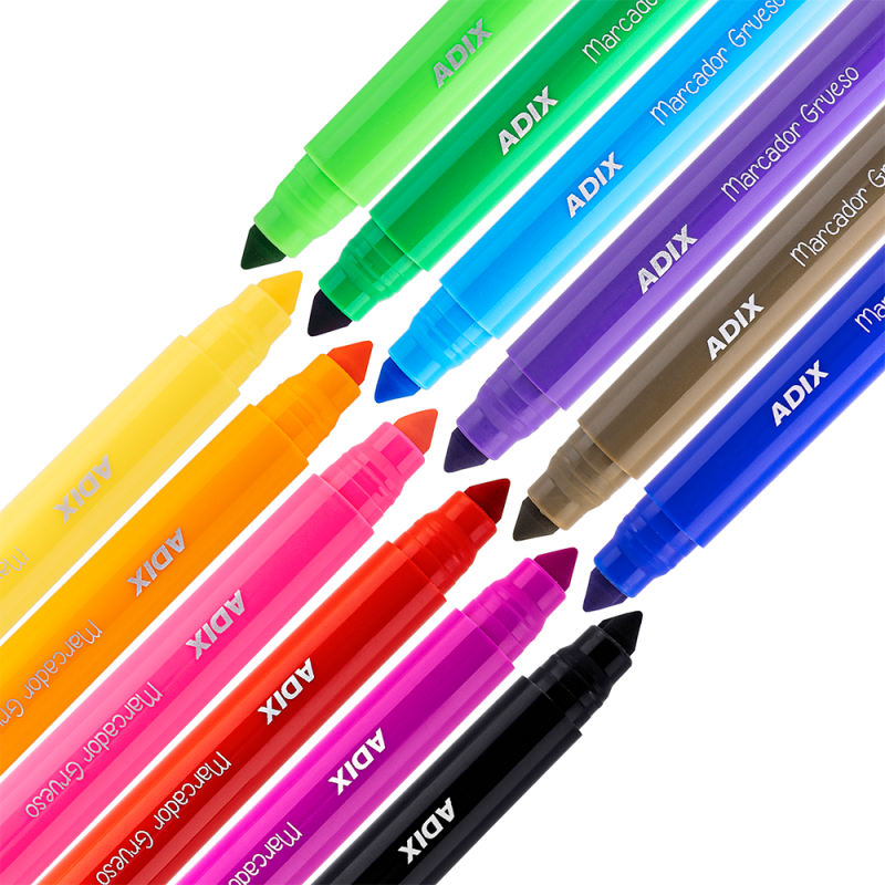 Lápices Scripto Grueso - Marcadores 12 Colores