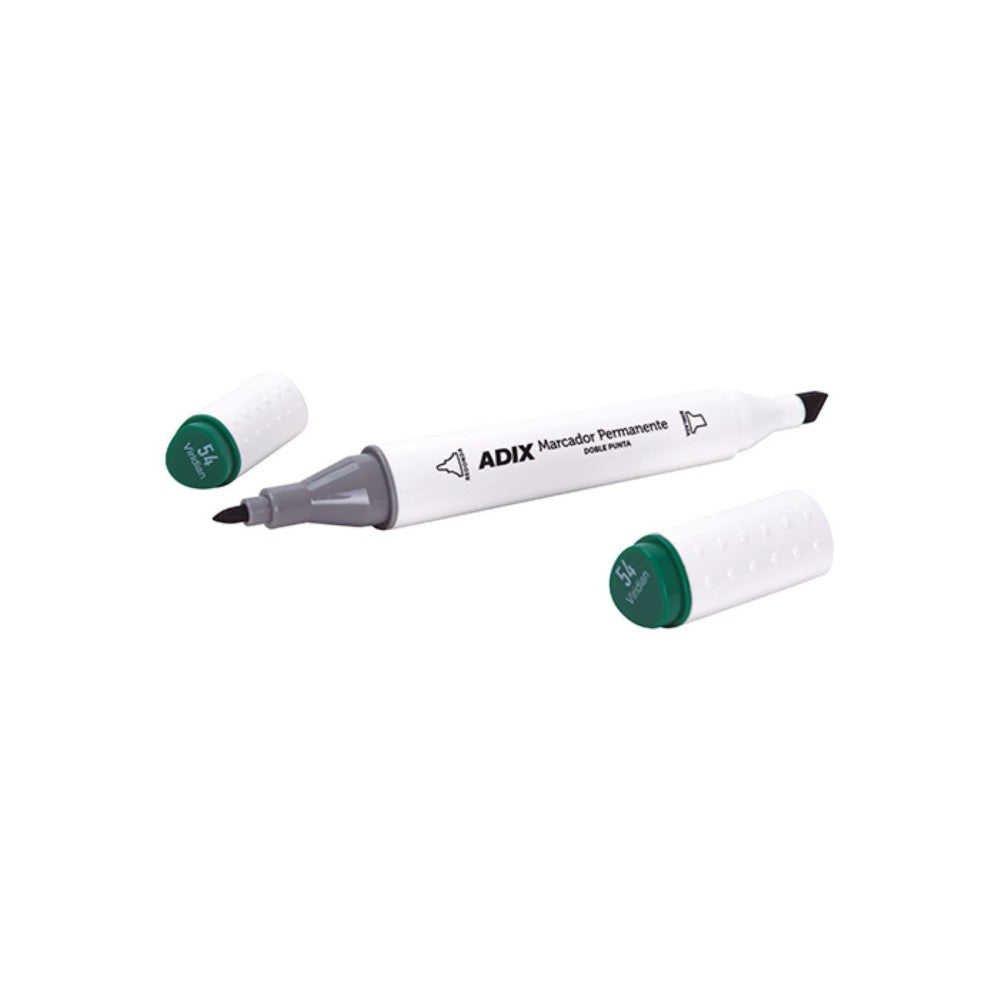 Marcadores Permanente Doble Punta 12 Colores Adix