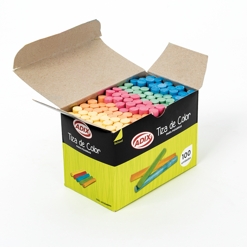 Tiza Colores 100 Unid