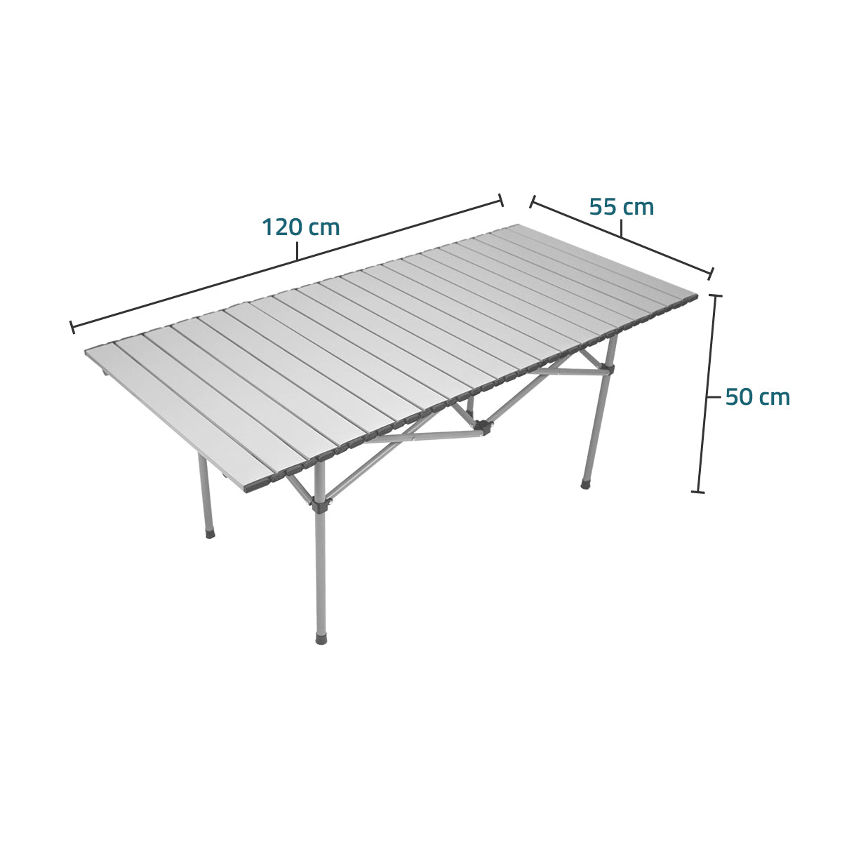 Mesa Camping Plegable Portátil Metalico 120*60*50cm.