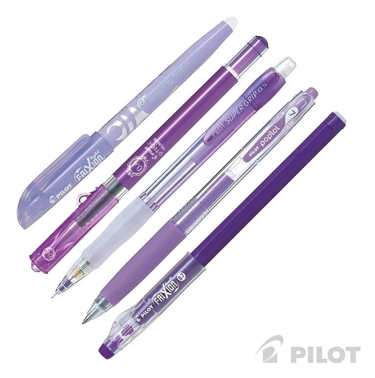 Set 5 Lápices Tonos Violeta Pilot Trazo Set Violeta