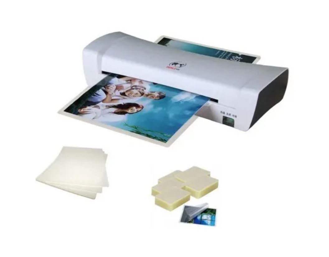 Termolaminadora A4 + 100 Micas Carta + 100 Micas Carnet