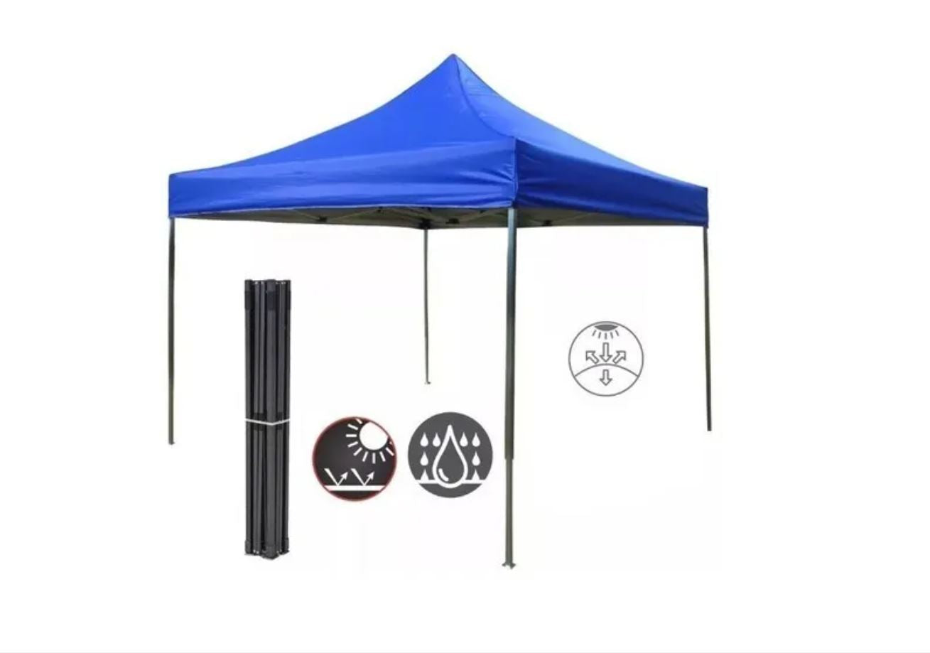 Toldo Plegable 3x3 Metalico Antioxidable Con Lona