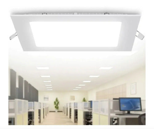 Foco Panel Plafón Led 6w Embutido Cuadrado