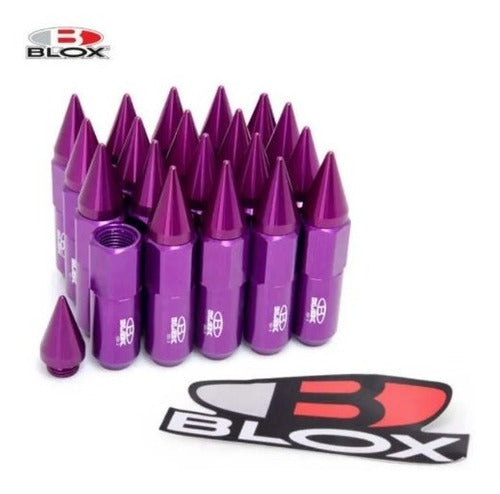 Set 20 Tuercas Blox Puntas 1.5 Colores Tunning Auto