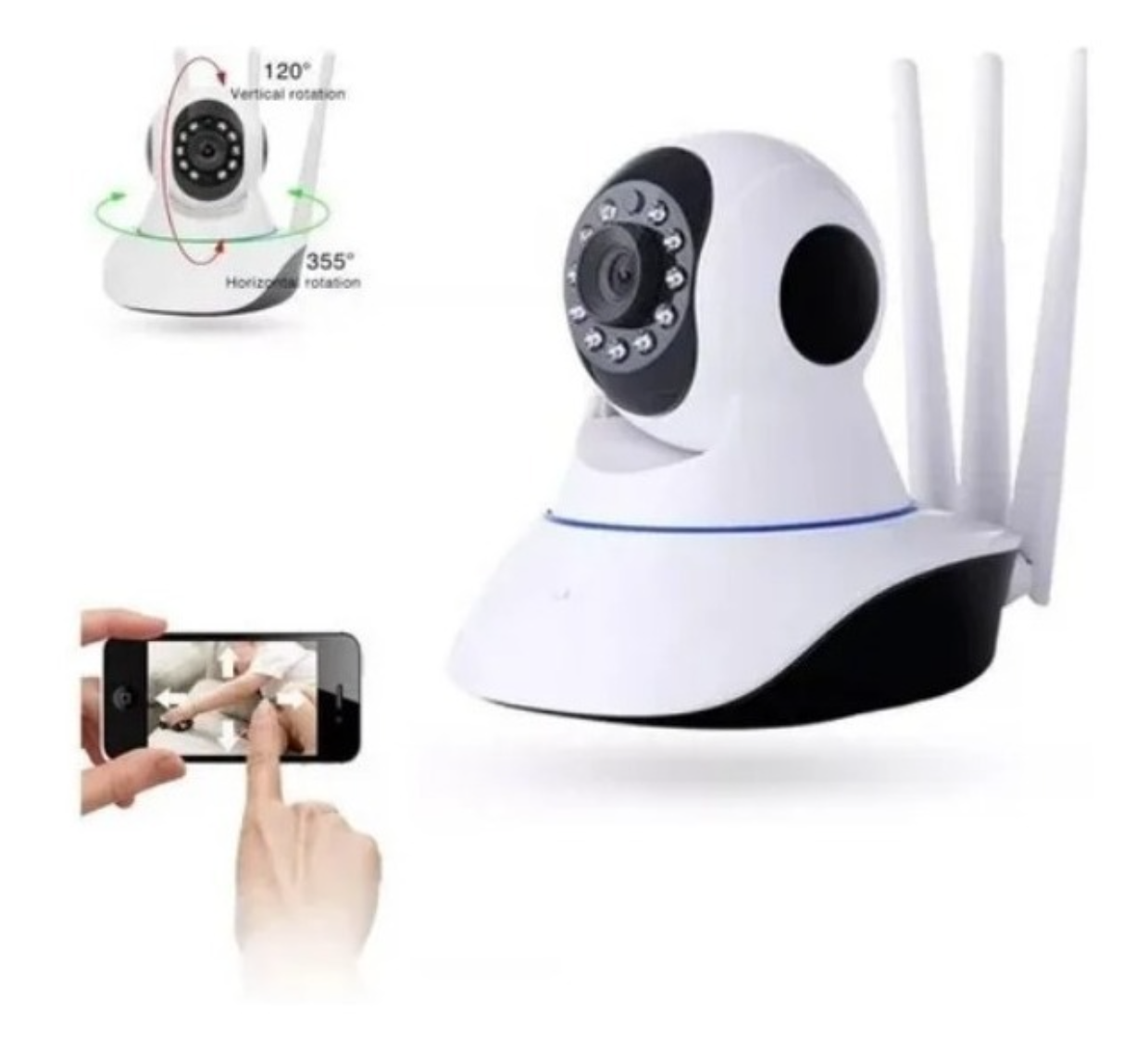 Cámara Ip Motorizada Rj45 Wifi Hd Cctv
