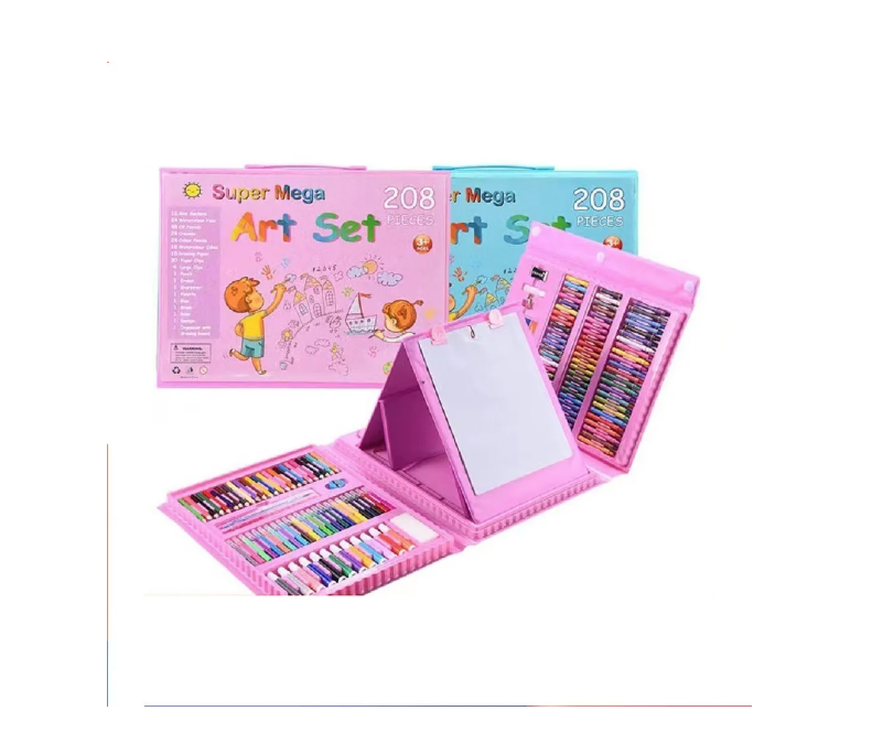 208 Piezas De Arte Para Niños Kit Set De Dibujo Portátil