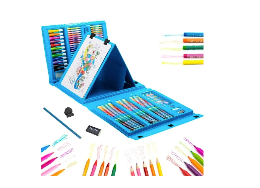 208 Piezas De Arte Para Niños Kit Set De Dibujo Portátil